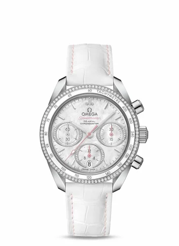 Omega Speedmaster Co-Axial 38 Stainless Steel / Diamond / MOP / Strap 324.38.38.50.55.001 (32438385055001)